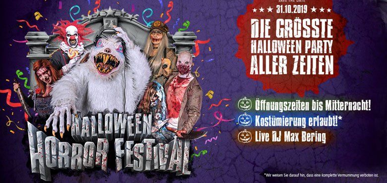 Movie Park Germany Halloween Party am 31.10.2019 Movie Park Erstmals können Gäste am 31. Oktober in eigenen Horror-Kostümen erscheinen.