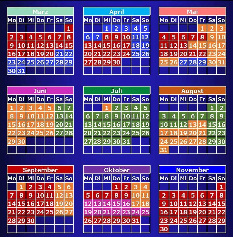 Öffnungszeiten Rasti-Land 2026 Öffnungszeiten für den Rasti-Land 2026