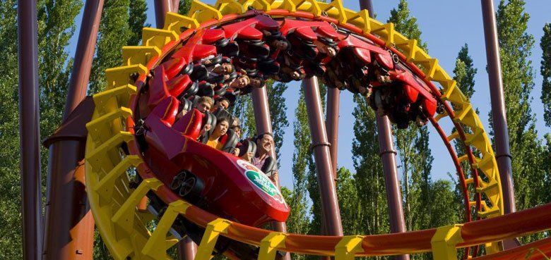 Goudurix Parc Asterix 7 Looping mit der Achterbahn Goudurix