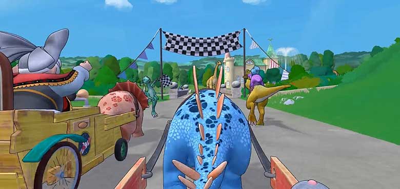 Madame Freudenreich und Dino-Rennen VR im Europa-Park Madame Freudenreich und Dino-Rennen VR im Europa-Park