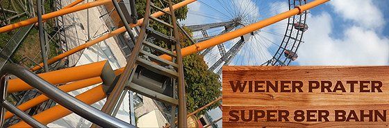 Super 8er Bahn Wiener Prater onride. Wiener Prater Super 8 Bahn - Die Achterbahn im Wiener Wurstelprater