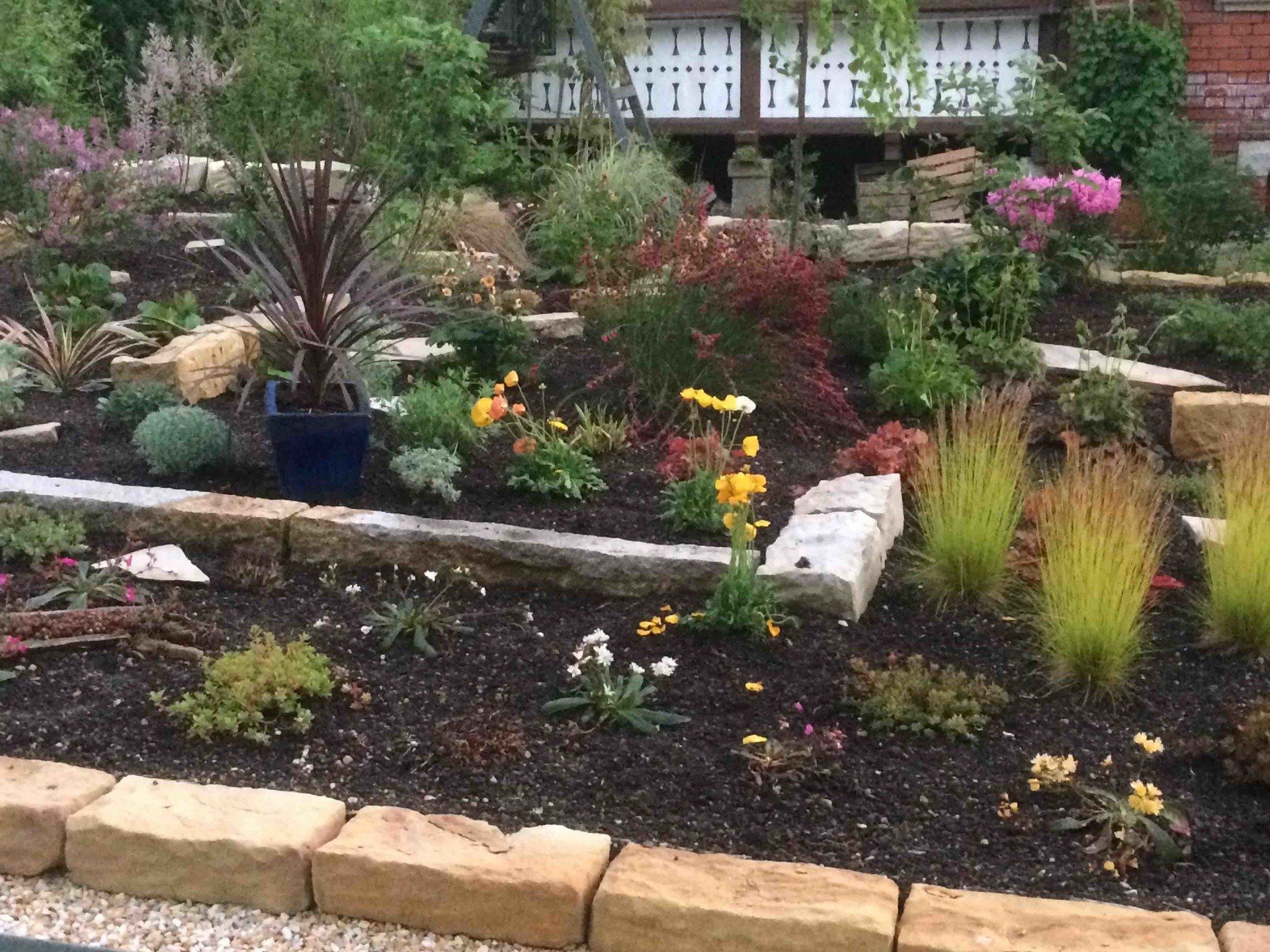 Dachbepflanzung. Substrathöhe.