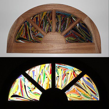 Art'lekin, vitrail pour imposte, Diversion