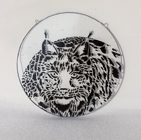 Art'lekin, grisaille, panthère des neiges