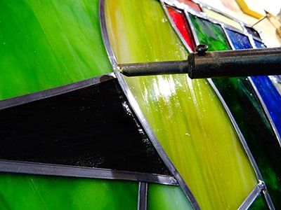 Art'lekin-vitrail traditonnel sur mesure-Brasure