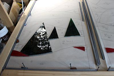 Art'lekin-vitrail traditonnel sur mesure-Positionnement