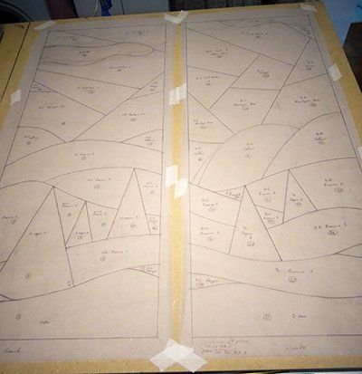 Art'lekin-vitrail traditonnel sur mesure-Maquette