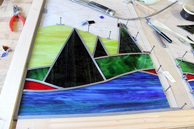 Art'lekin-vitrail traditonnel sur mesure-Montage