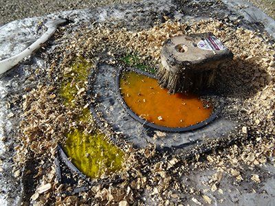 Art'lekin, vitrail, technique traditionnelle, nettoyage après masticage