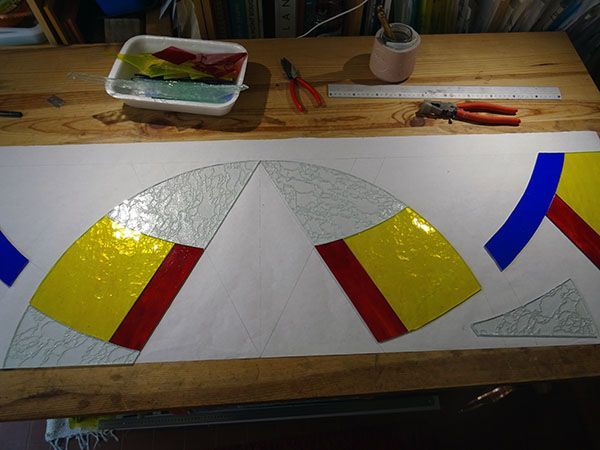 Art'lekin-Vitrail Tiffany-Transition-Coupe des verres