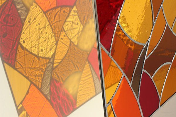 Art'lekin-vitrail Tiffany-4 saisons-automne