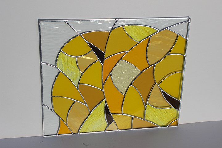 Art'lekin-Vitrail Tiffany-arbre des saisons-brasure jaune