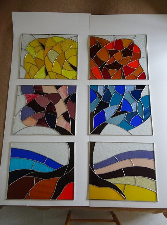 Art'lekin-vitrail-Tiffany-arbre des saisons-pose 4/6
