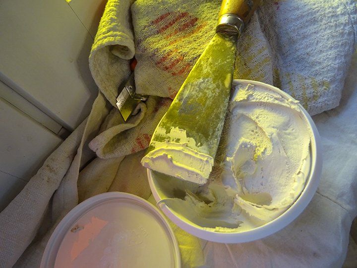 Art'lekin-Vitrail Tiffany-L'arbre des saisons-mastic