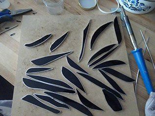 Art'lekin, luminaire en verre,