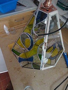 Art'lekin, luminaire en verre,