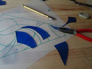 Art'lekin, luminaire en verre,