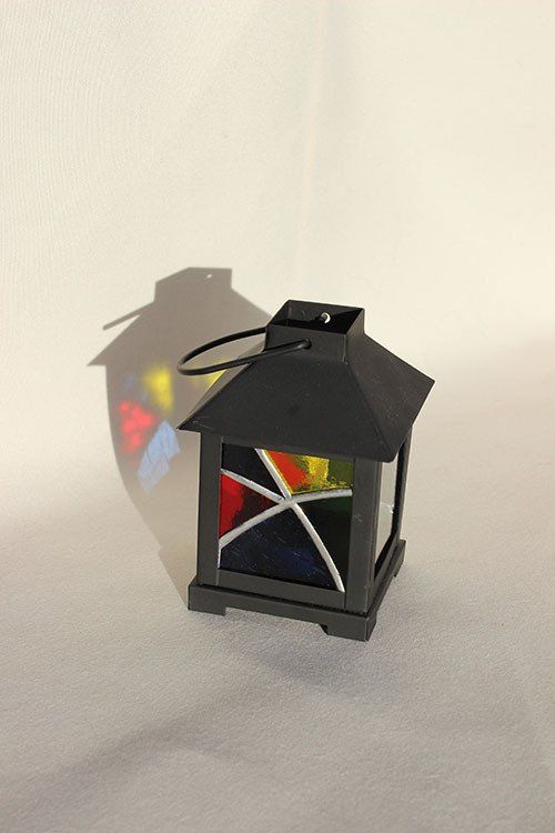 Lanterne Art'lekin en technique Tiffany