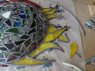 Art'lekin, vitrail-sculpture,