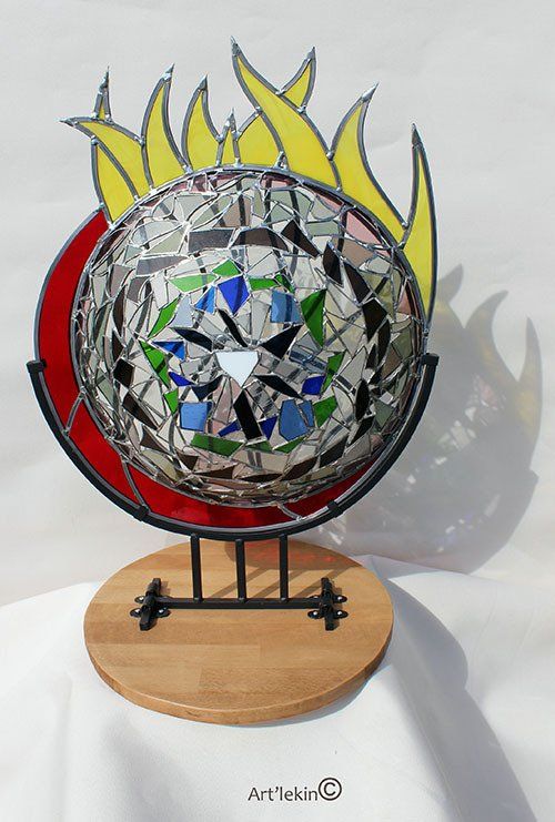 Art'lekin, vitrail-sculpture, Art'lekin, vitrail-sculpture,