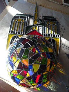 Art'lekin, vitrail-sculpture,