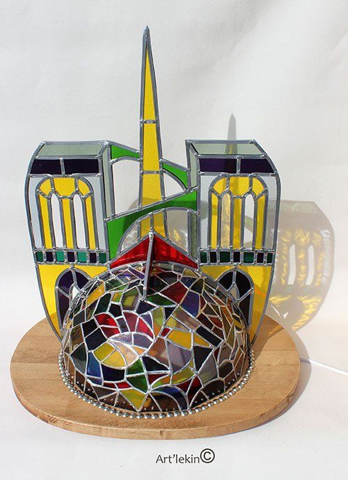 Art'lekin, vitrail-sculpture,