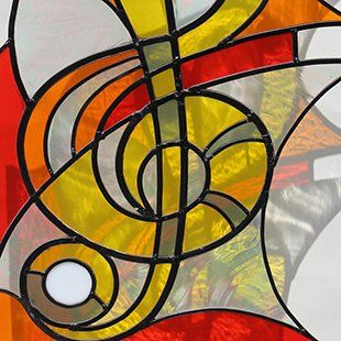 Art'lekin, tableau-vitrail traditionnel,