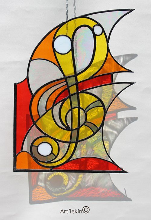 Art'lekin, tableau-vitrail traditionnel,