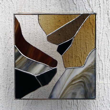 Cours de vitrail, tableau réalisé par Véronique en technique Tiffany