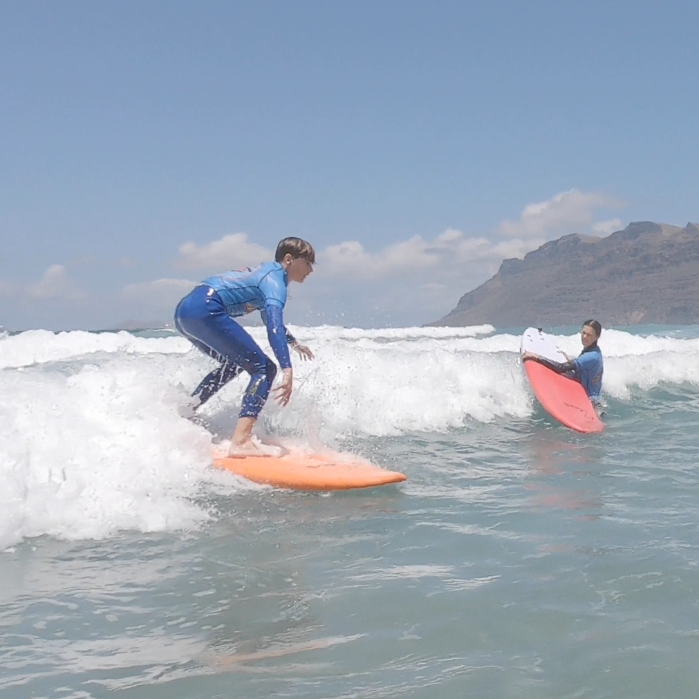 Teenager Groups Surfing