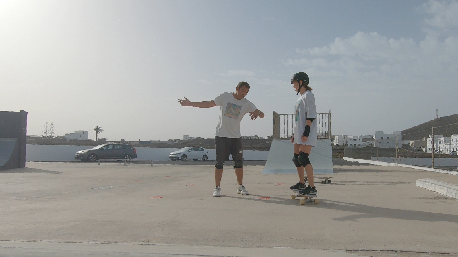 surf-skating flats