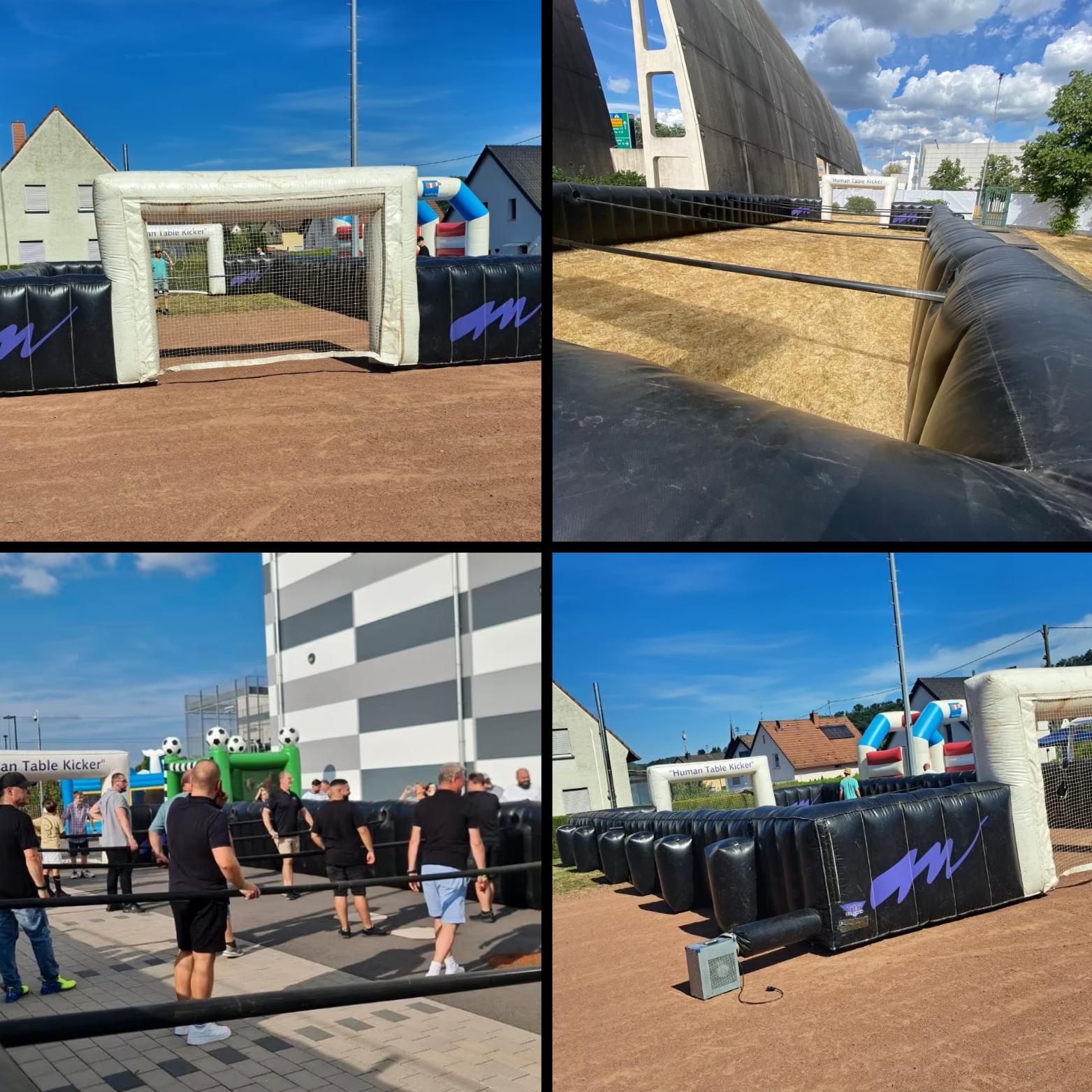 Menschenkicker Fußballfeld