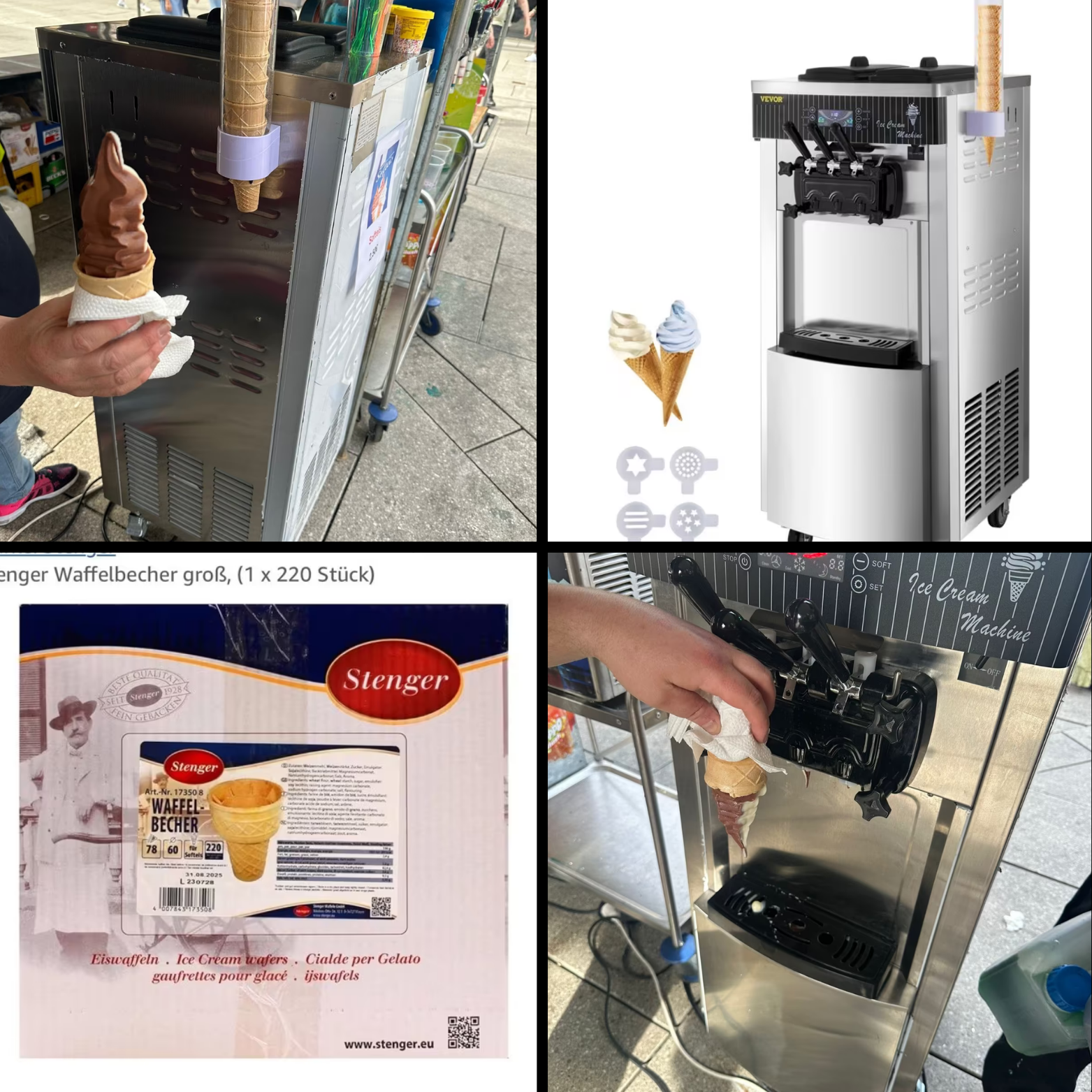 Softeis-Maschinen in klein und groß