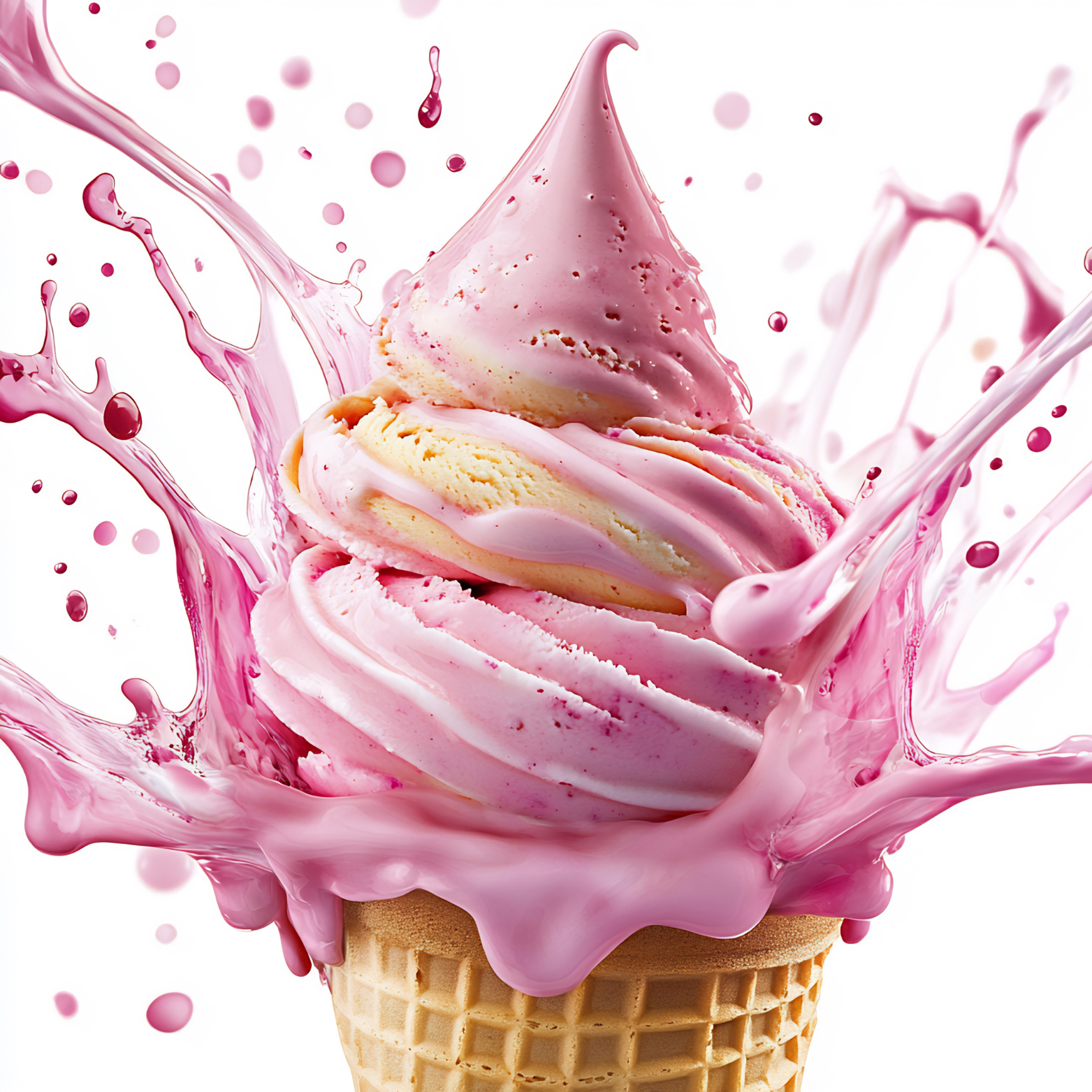 Soft-Eis-Pulver-Erdbeere