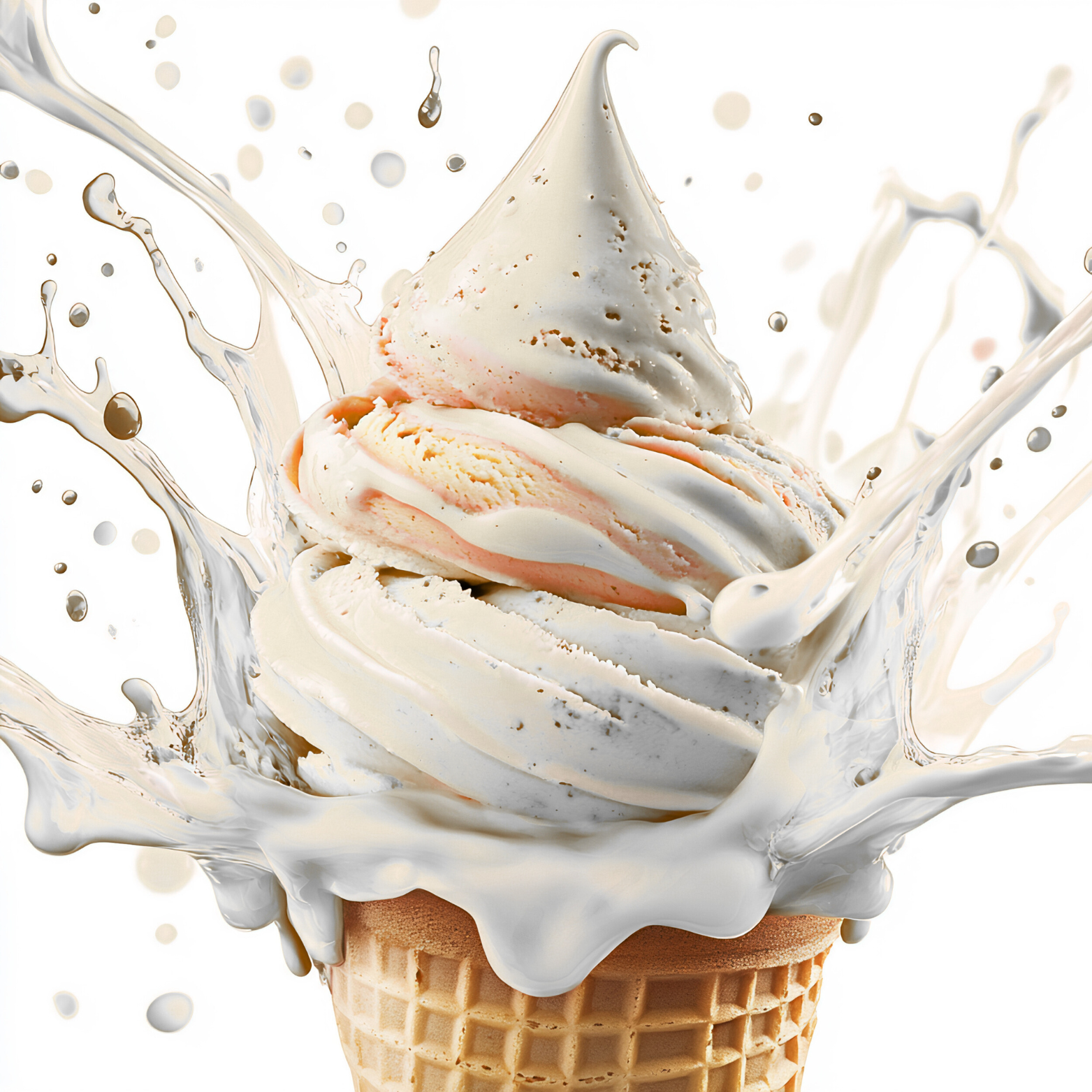 Soft-Eis-Pulver-Vanille