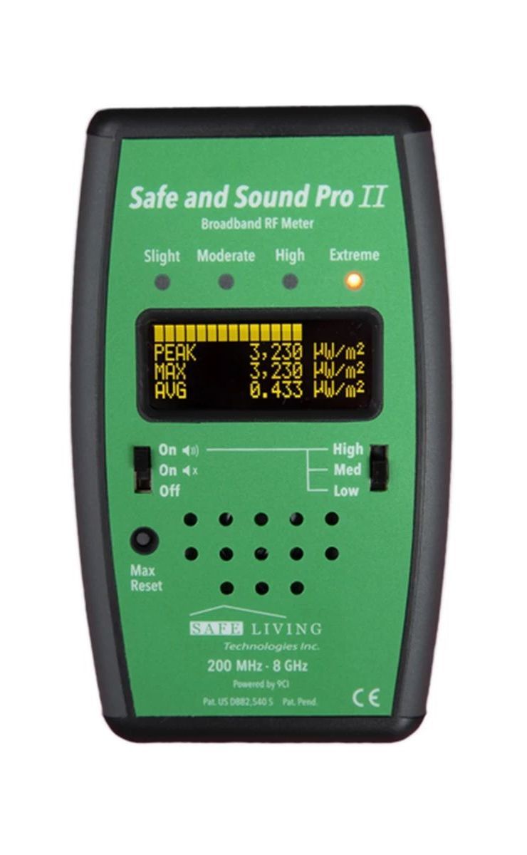 Appareil de mesure d'ondes électromagnétiques Safe & Sound Pro II Appareil de mesure d'ondes électromagnétiques HF Safe and Sound Pro 2