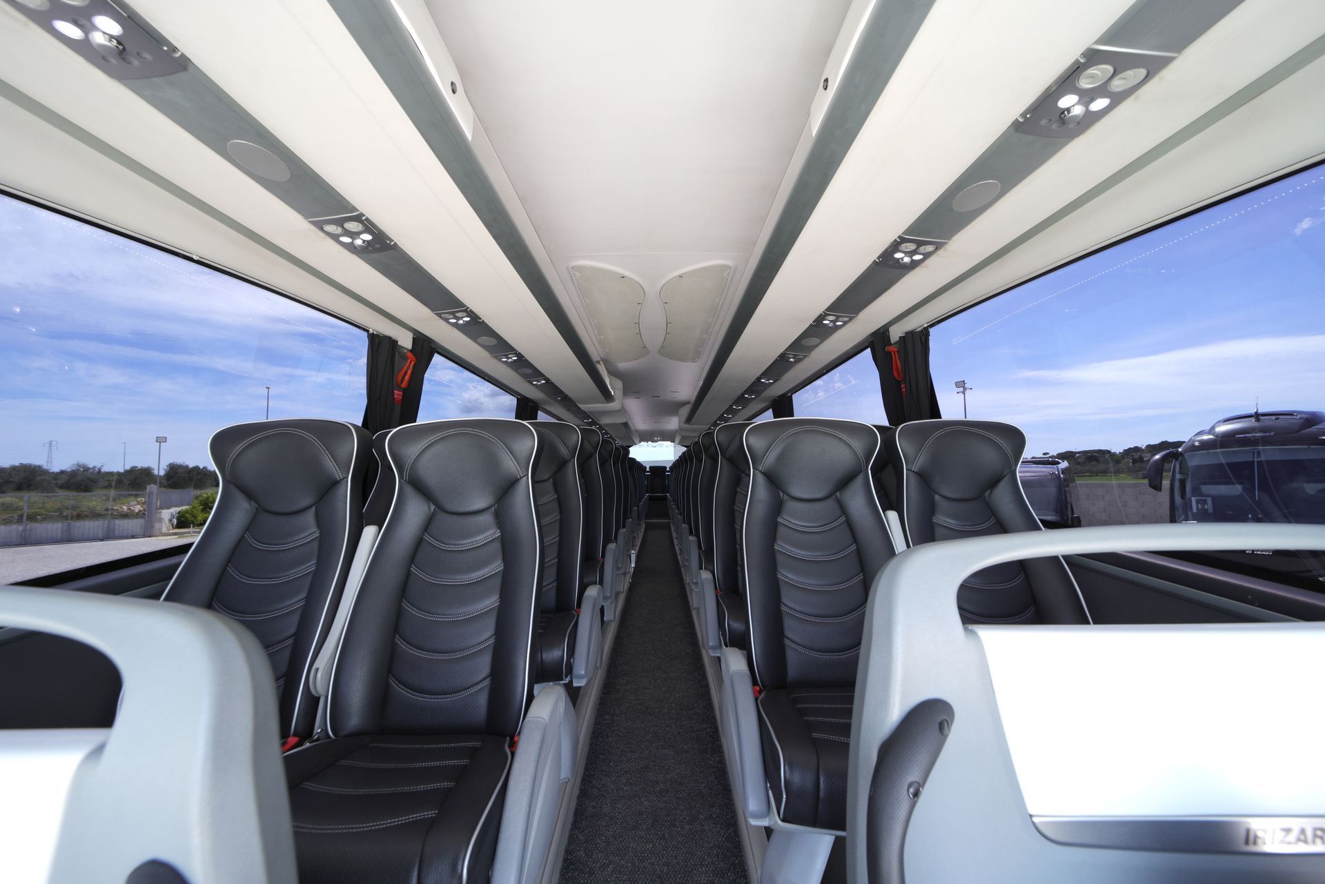 Interno di un autobus di lusso