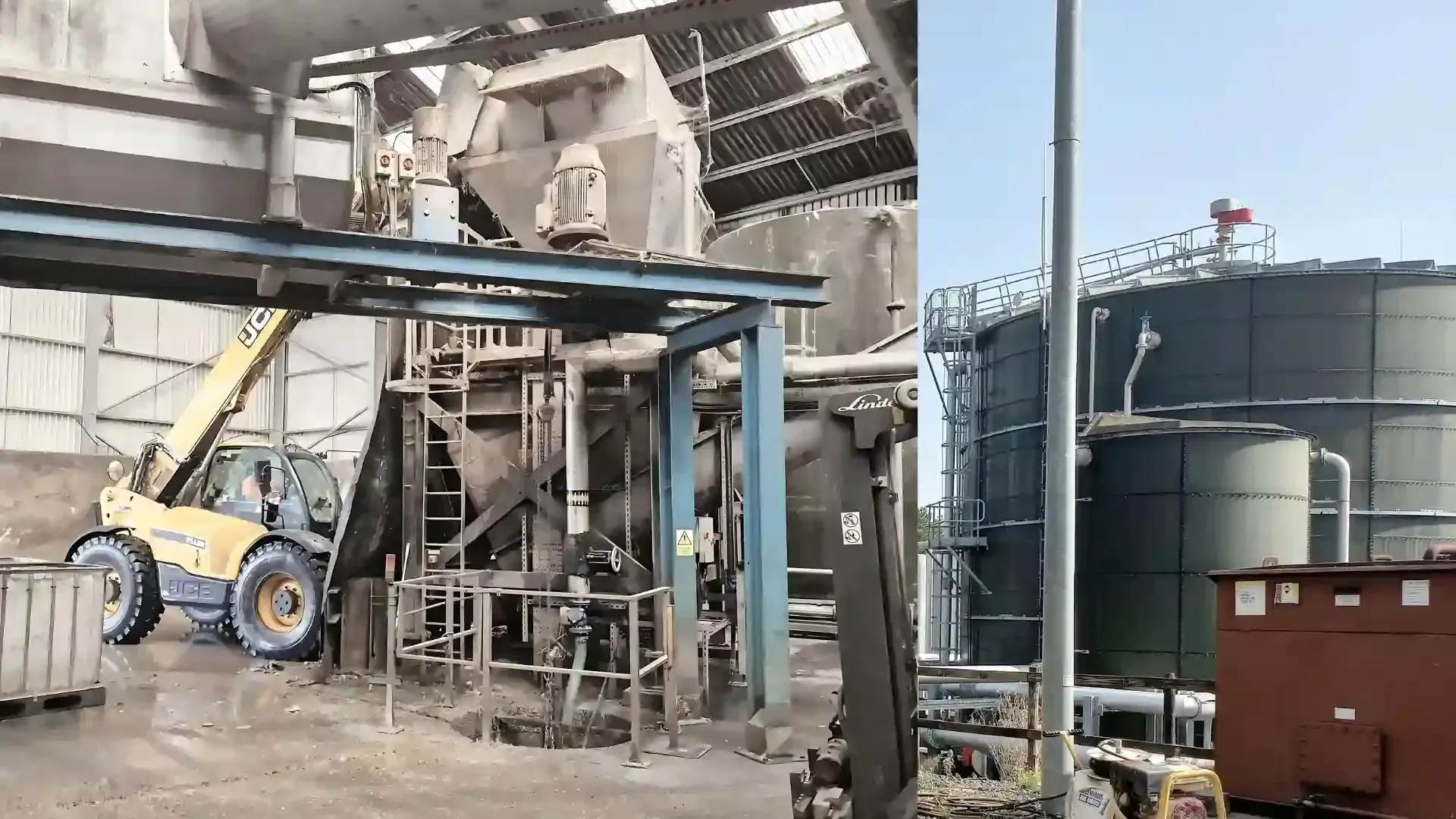 separated food waste to buffer tank