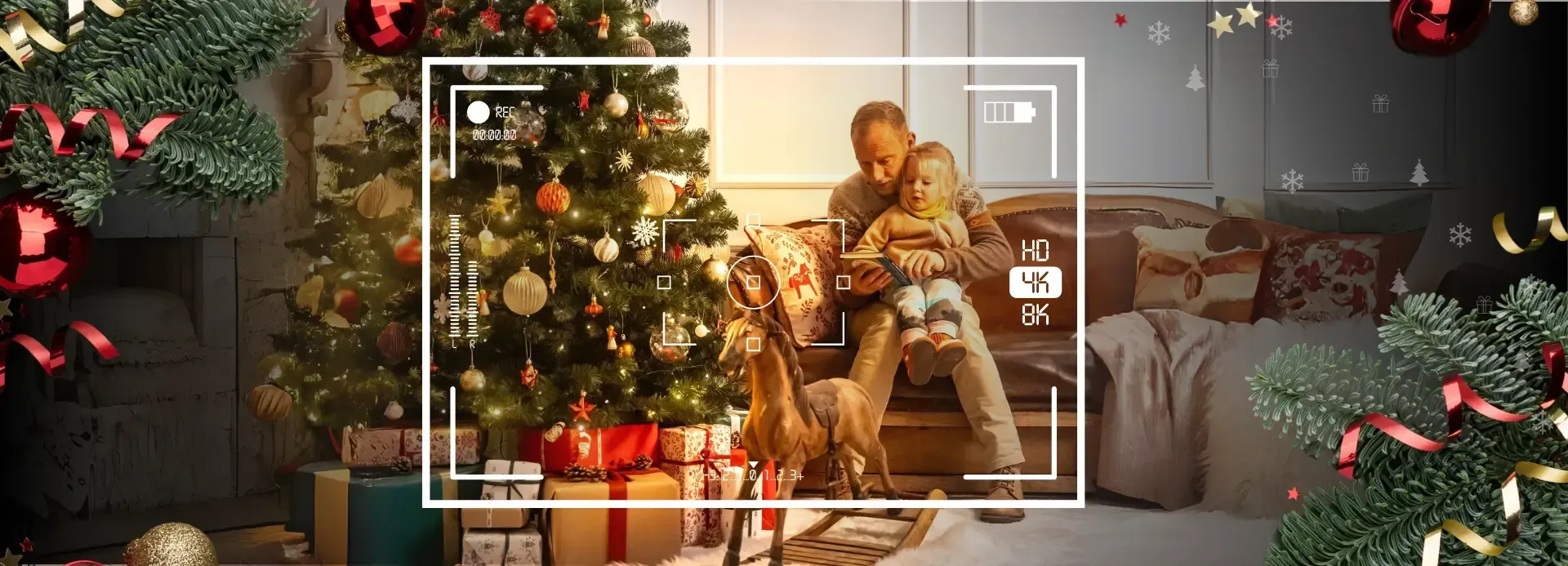 Fotoshooting zu Weihnachten für Familien und Kinder Mietstudio Kleines Loft