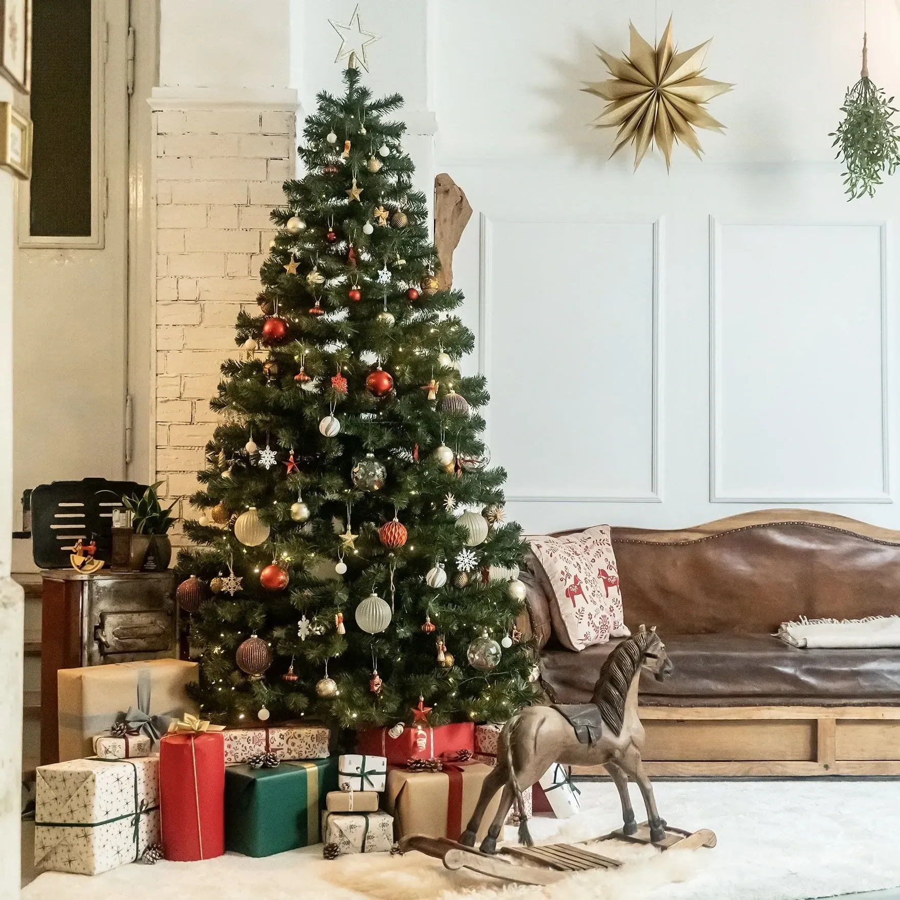 Fotoshooting Weihnachten Familie und Kinder Fotostudio und Mietstudio Kleines Loft Leipzig Weihnachtsdekoration