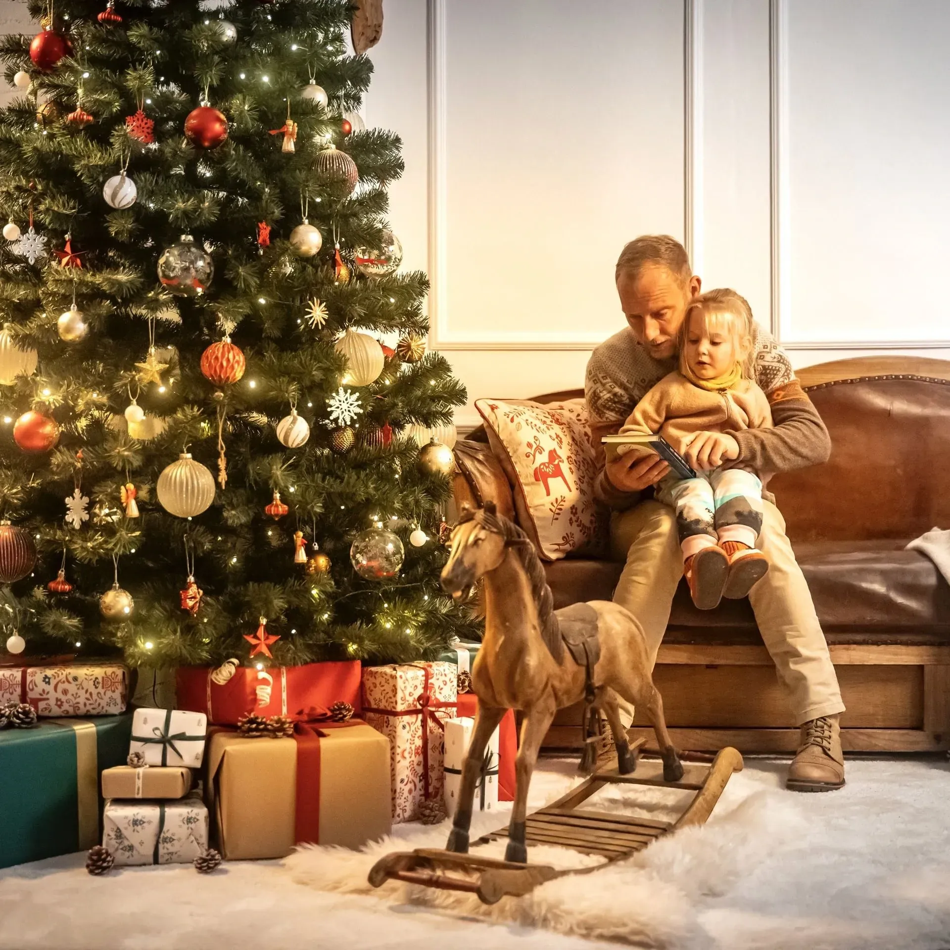 Fotoshooting Weihnachten Familie und Kinder Fotostudio und Mietstudio Kleines Loft Leipzig Weihnachtsdekoration