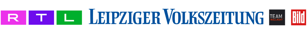 Logos Mietstudio Kleines Loft Leipzig gesehen bei RTL, LVZ Leipziger Volkszeitung, Team Wallraff und Bild Zeitung