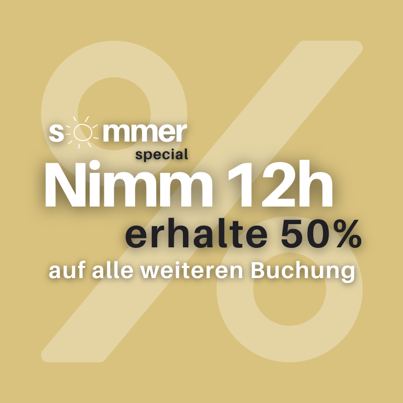 50% Sommer Special auf 12 Stunden Foto- & Videografie
