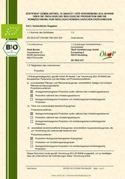 Zertifizierung Bio nach EG Öko Verordnung Zertifizierung Bio nach EG Öko Verordnung