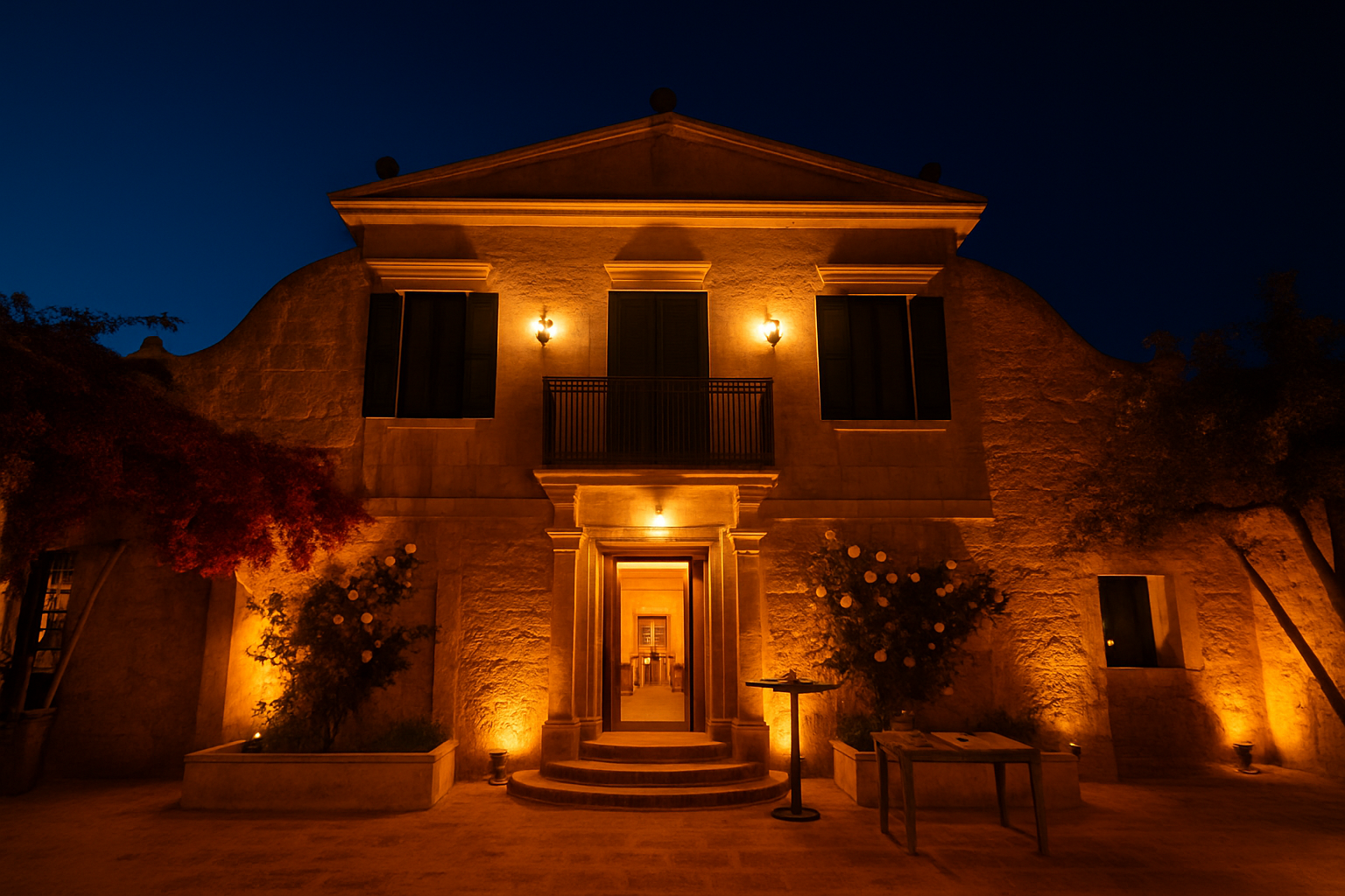 iluminación de fachada con focos led inalámbricos a batería