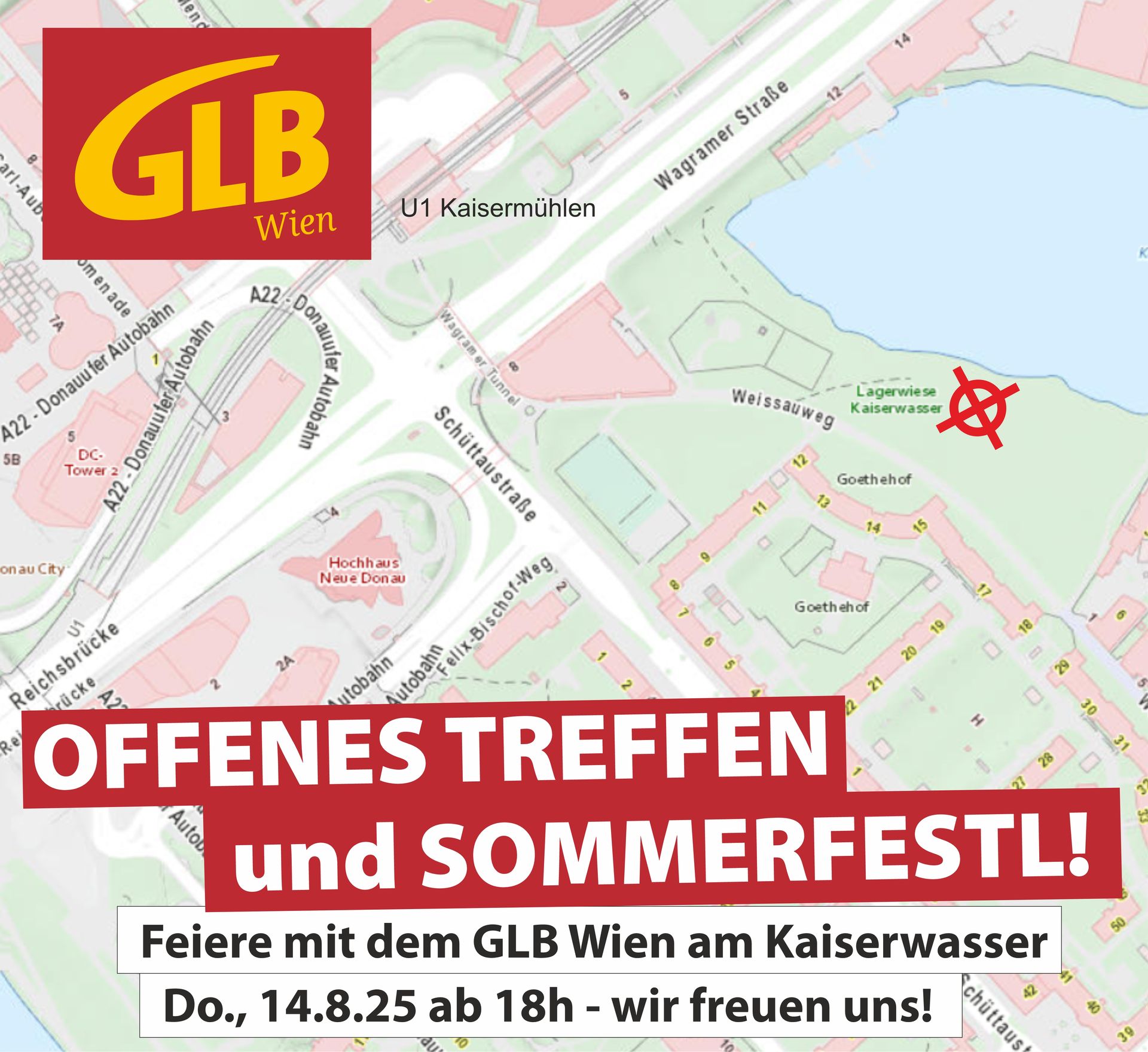 Sei dabei: Do., 14.8.25 ab 18h Lagerwiese Kaiserwasser (hinter dem Goethehof).