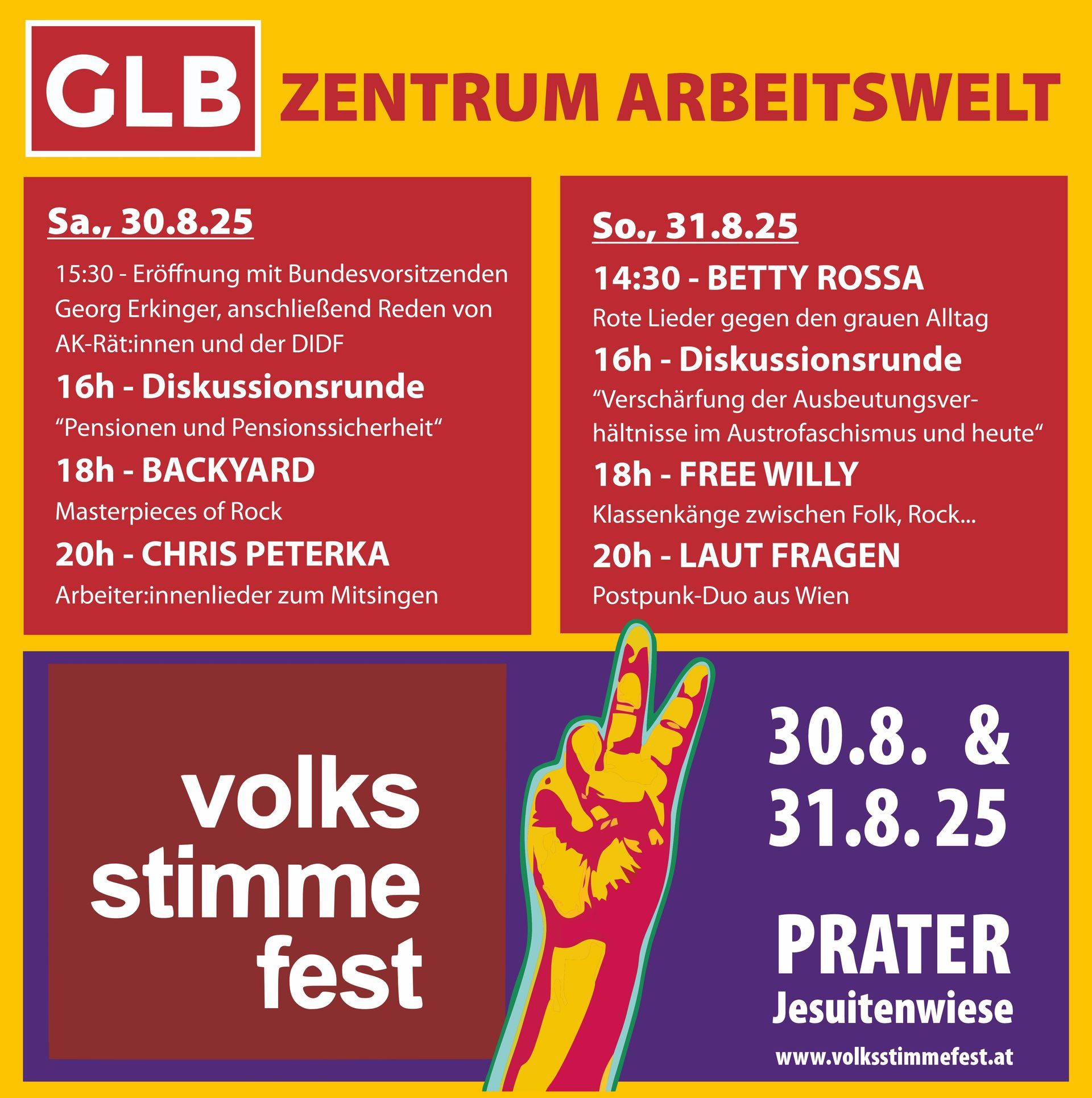 Der GLB ist natürlich wieder am schönsten Fest Wiens mit dabei: Im