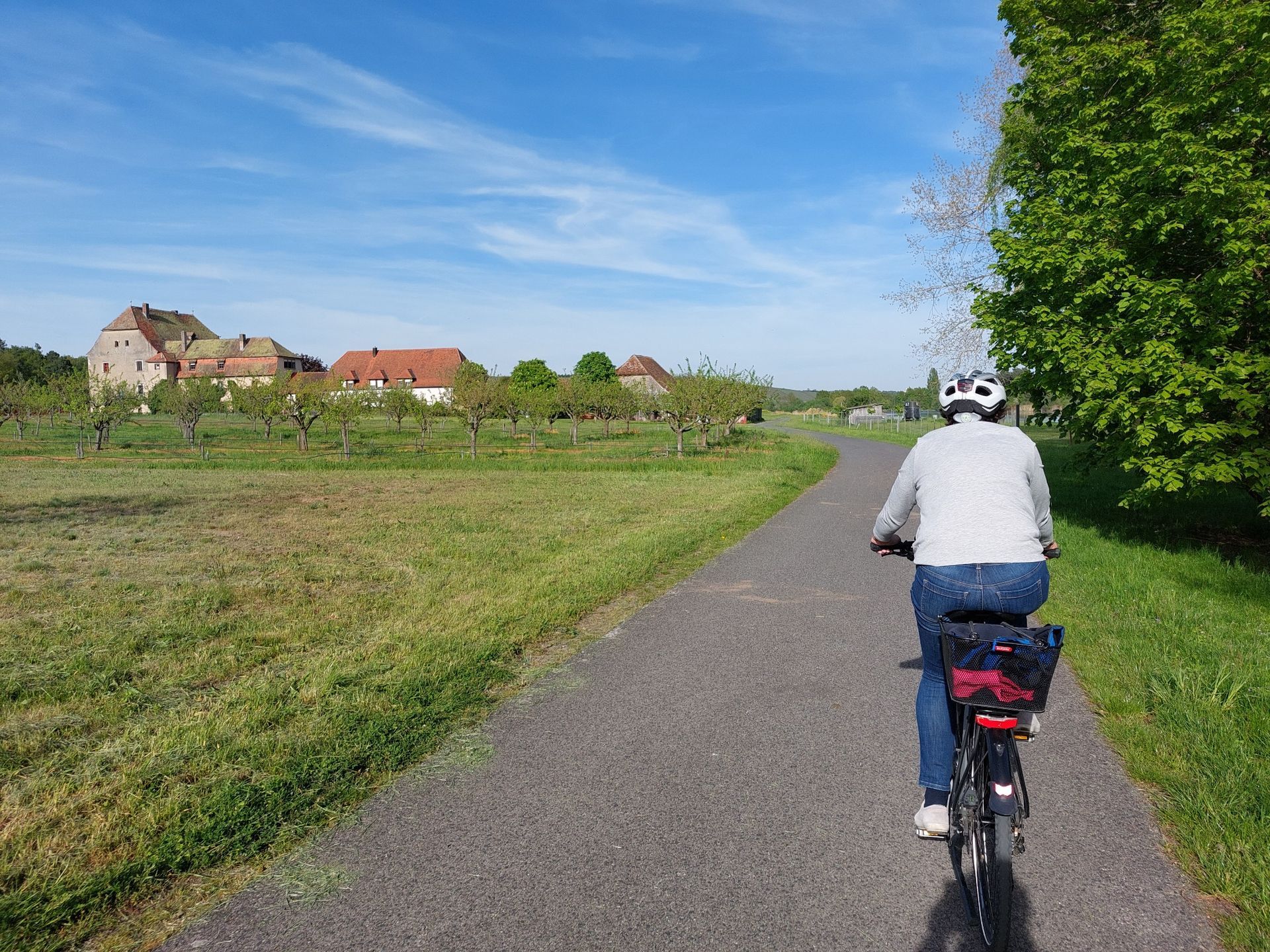 Mainradweg Fahrradfahrer am Mainradweg