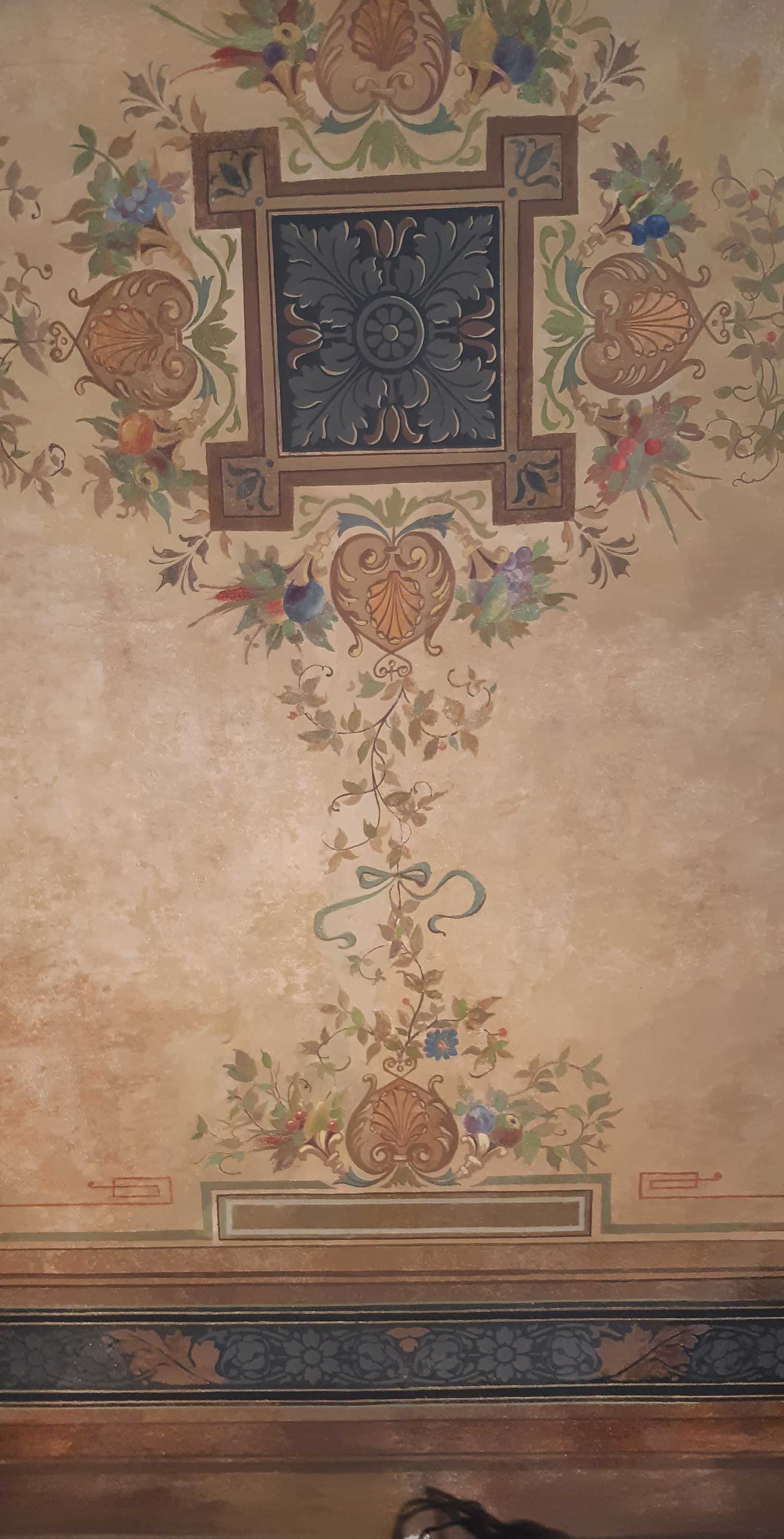 Deckenmalerei Gutshaus Großwirschleben, Ferienwohnung Südseite, Sachsen-Anhalt