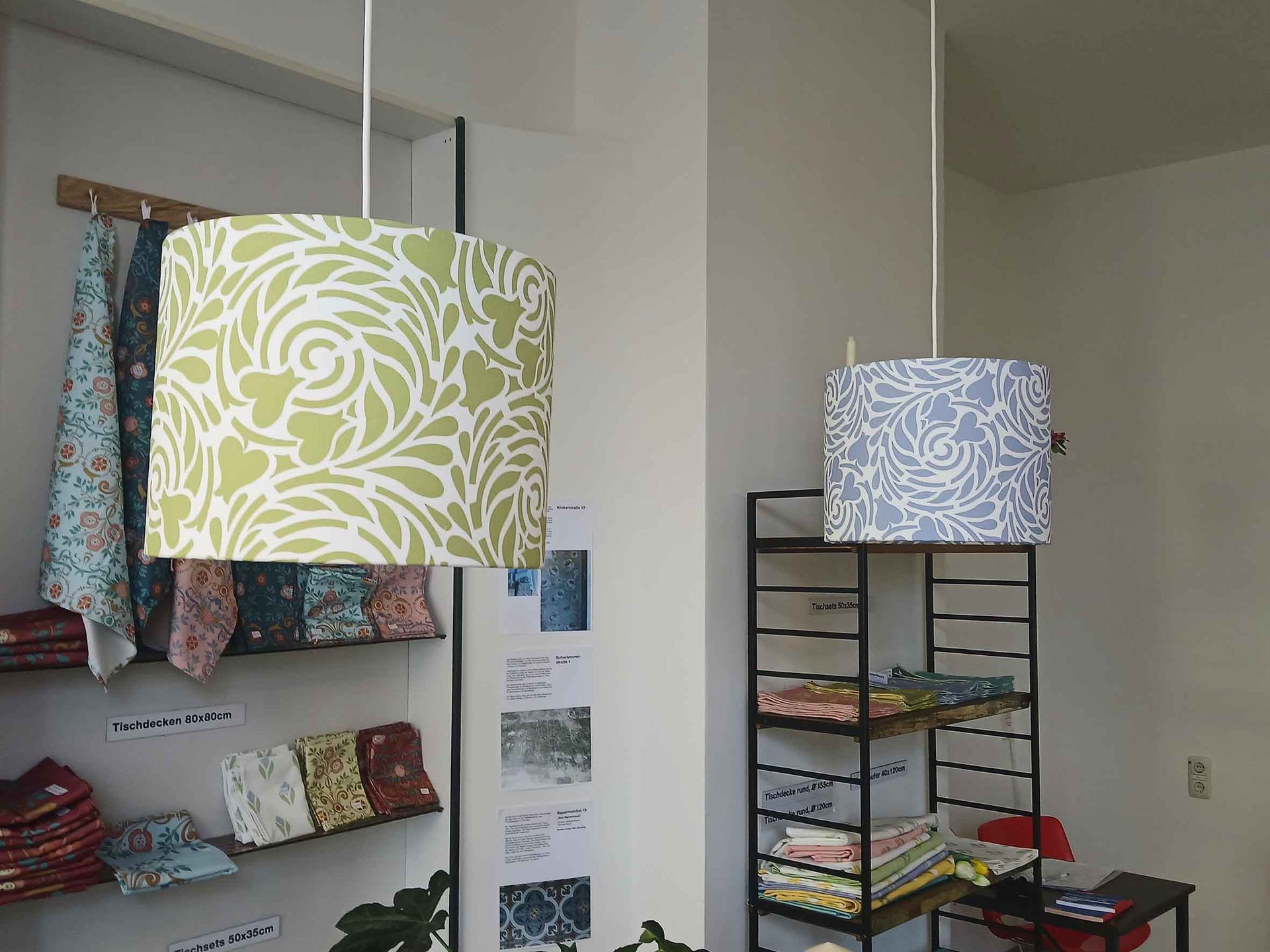 Lampenschirme Rabenwiese grün hellblau